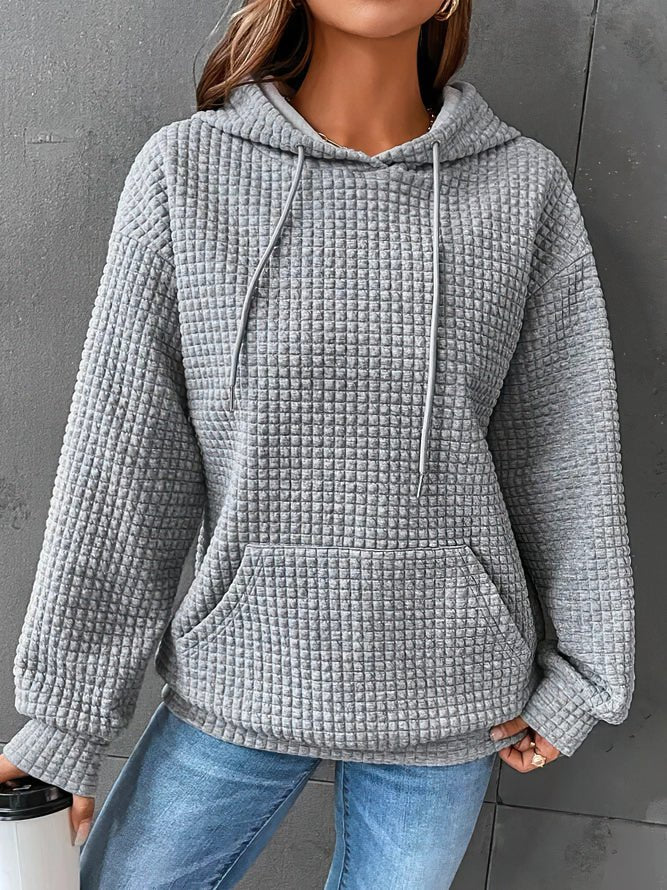 Harlow Women's Quilted Hoodie - fabric and finish detail