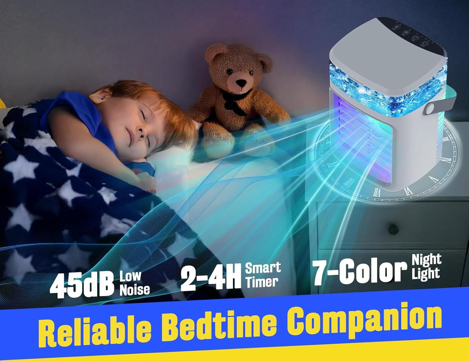 Bay Rechargeable Portable Air Conditioner - styled view