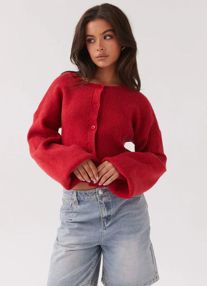 Ulla Women's Cardigan - fabric and finish detail