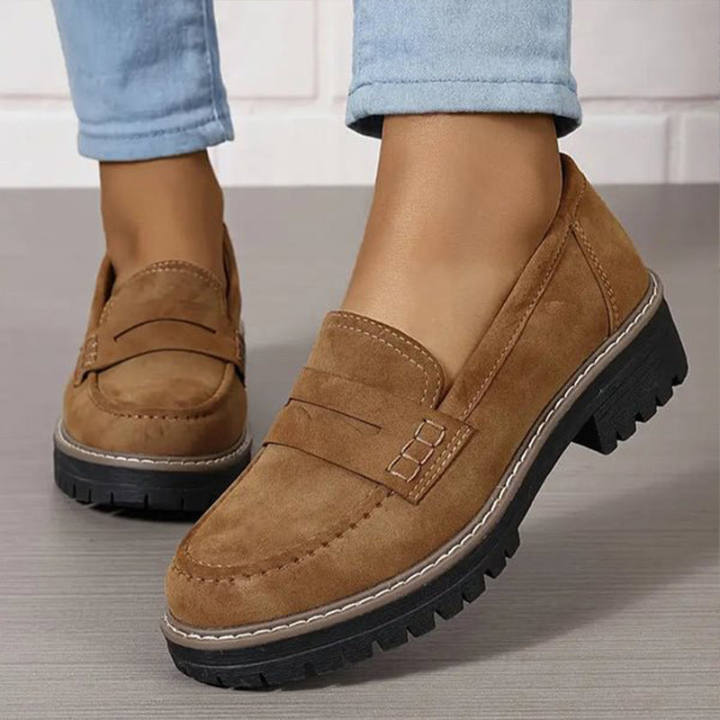 Hattie Women's Platform Loafers - close-up detail