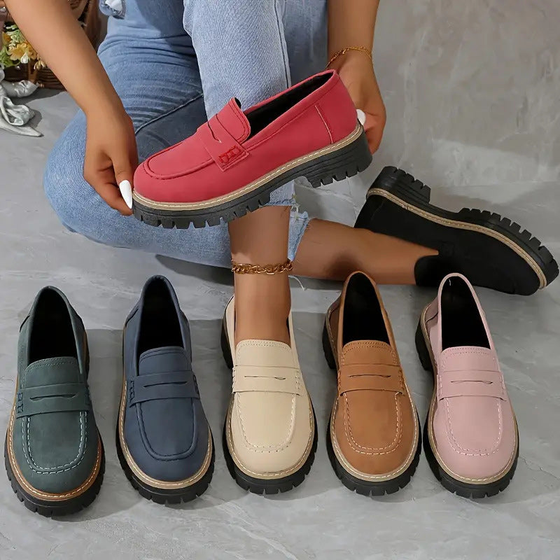 Hattie Women's Platform Loafers - shown in use