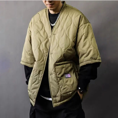 Fleur Women's Quilted Quilted Bomber - fabric and finish detail