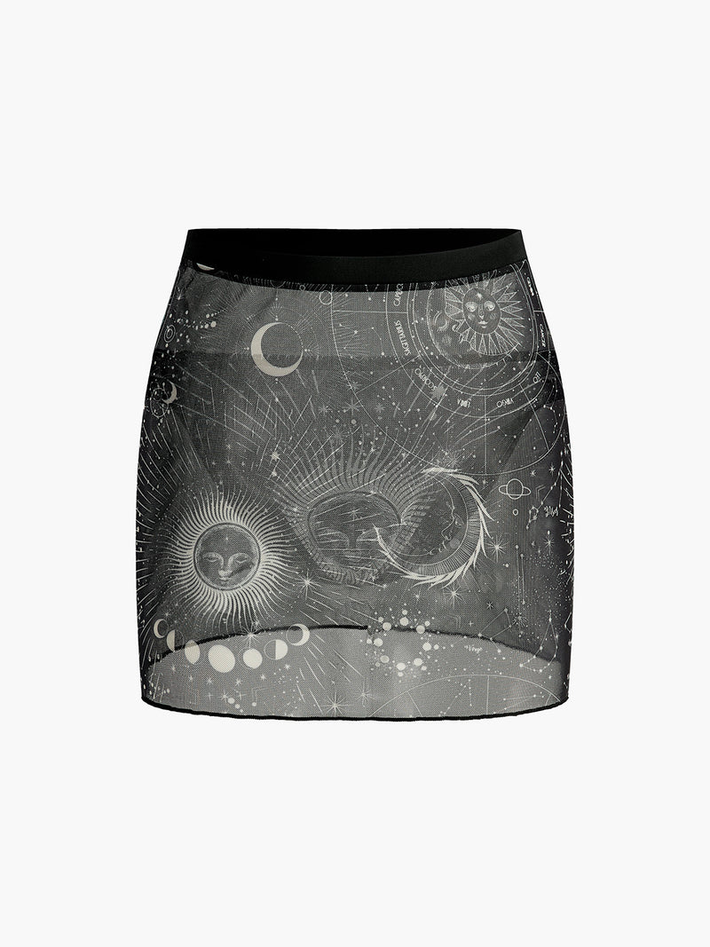 Liana Women's Skirt | Sheer, Mesh