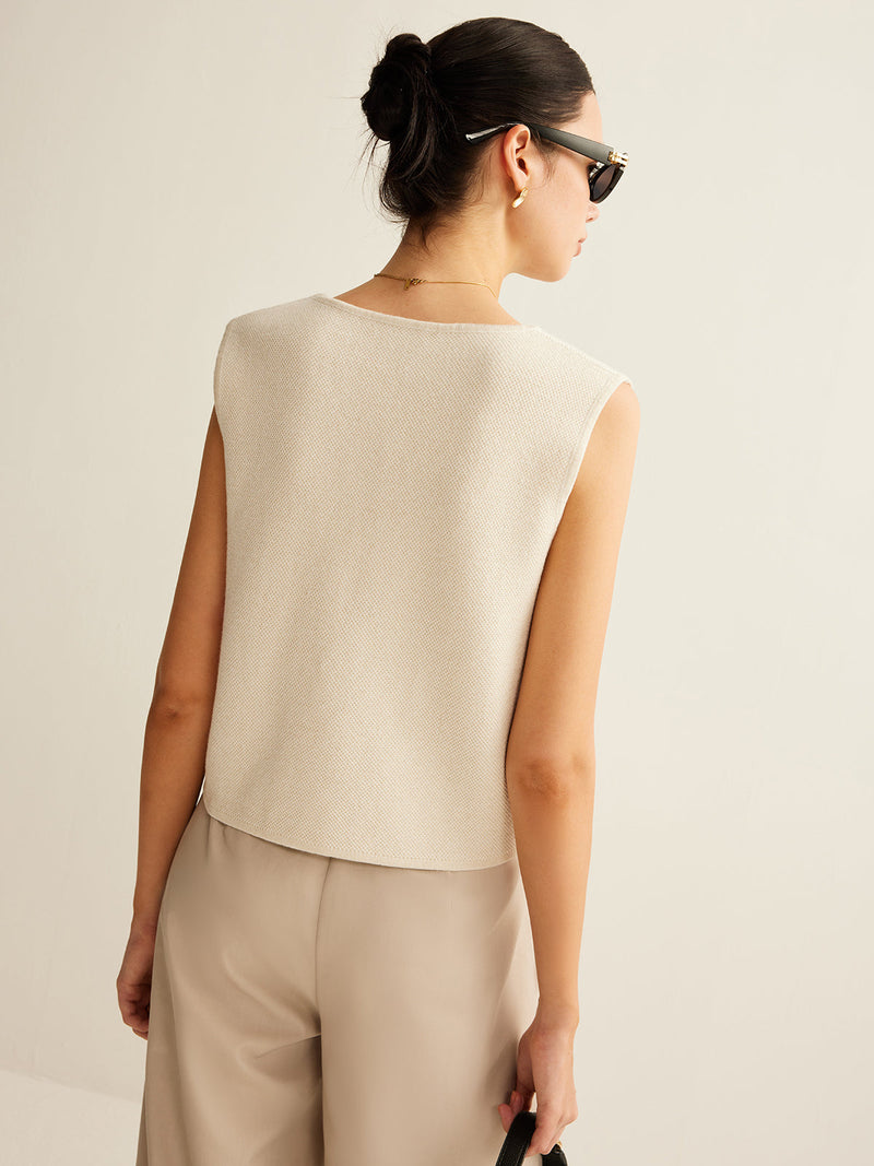 Perla Women's Asymmetric Sweater - close-up detail