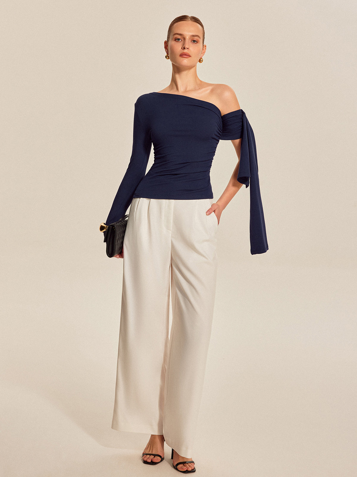 Edith Women's Asymmetric Top - full-length view