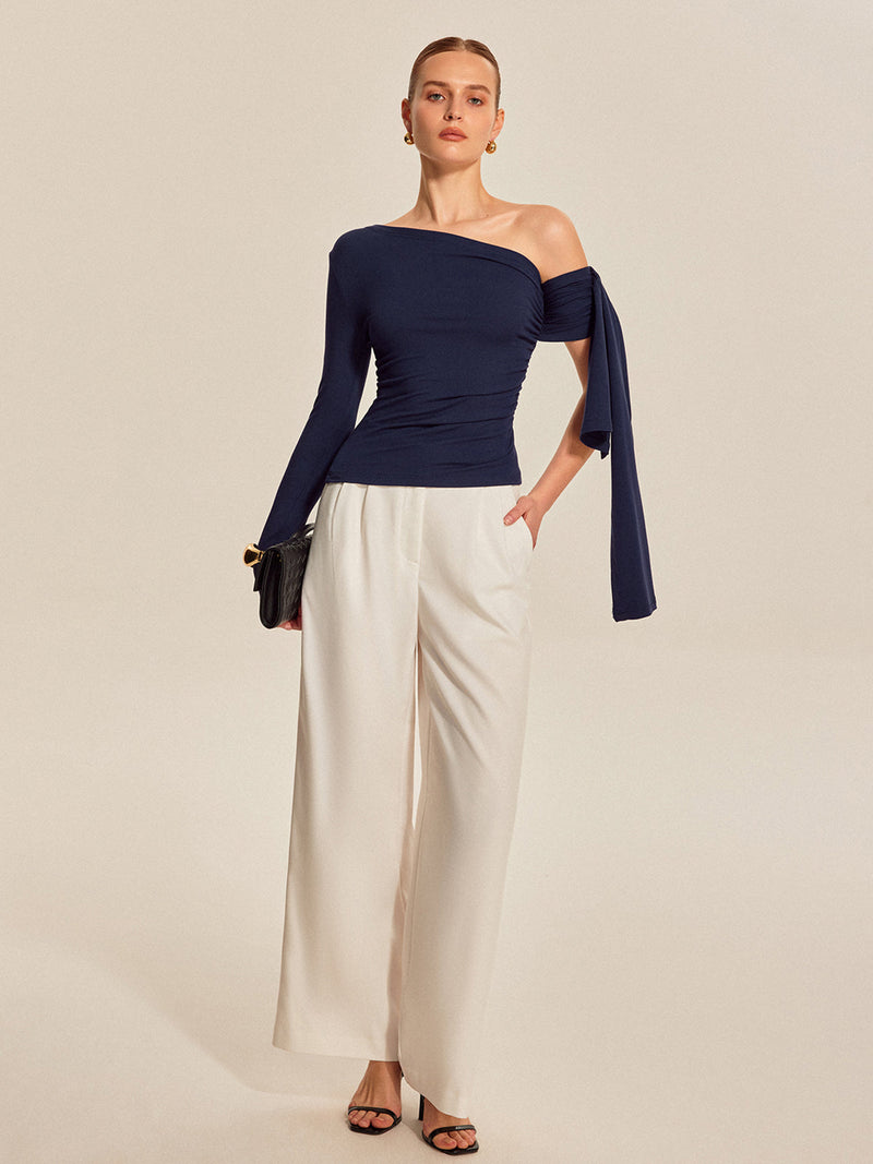 Edith Women's Asymmetric Top - full-length view