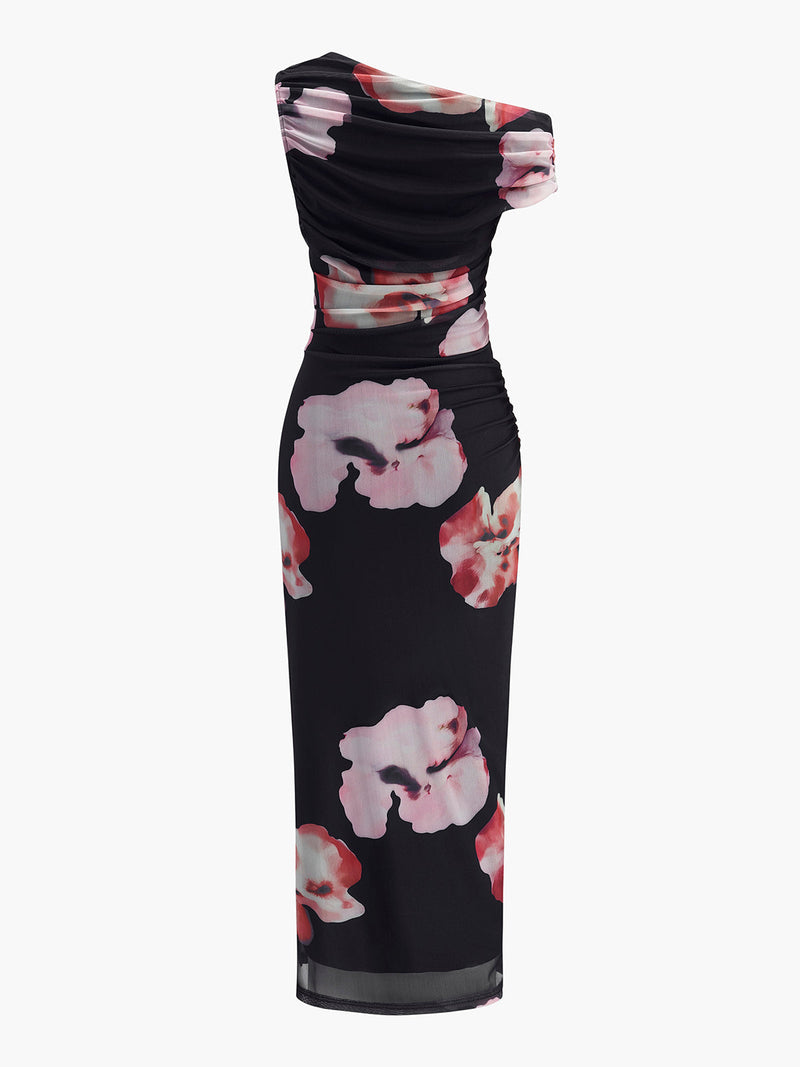 Selma Women's Asymmetric Dress - fabric and finish detail