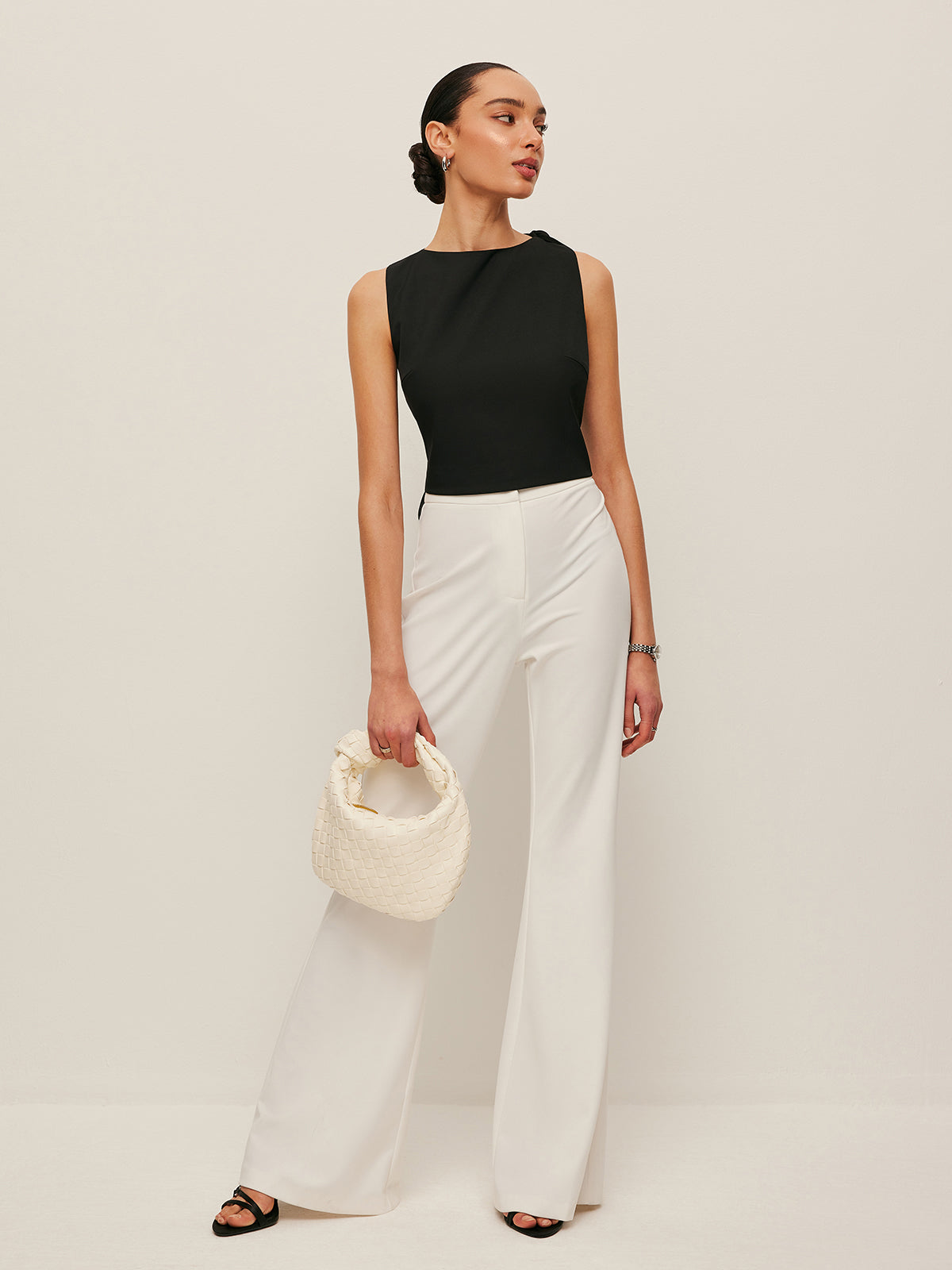 Vienna Women's Asymmetric Top - fabric and finish detail