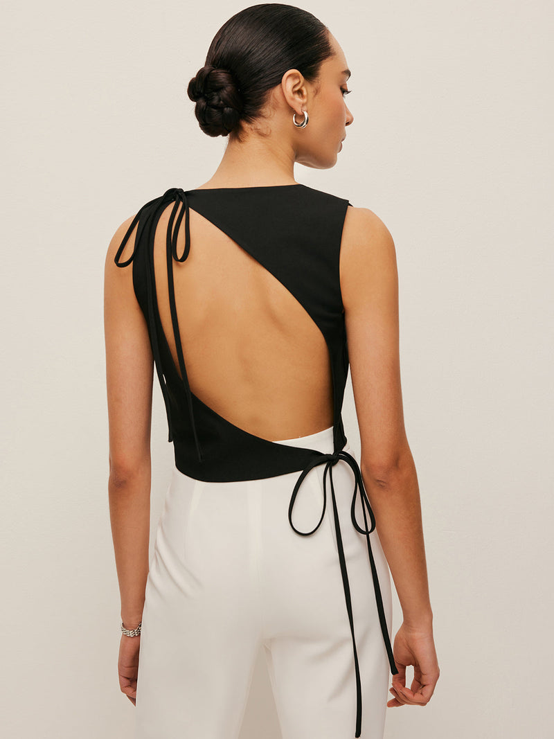 Vienna Women's Asymmetric Top - full-length view
