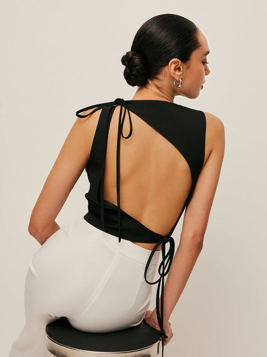 Vienna Women's Asymmetric Top - front view
