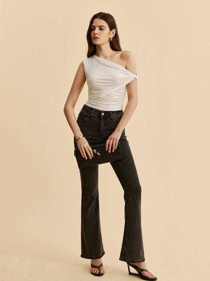 Lena Women's Asymmetric Top - front view