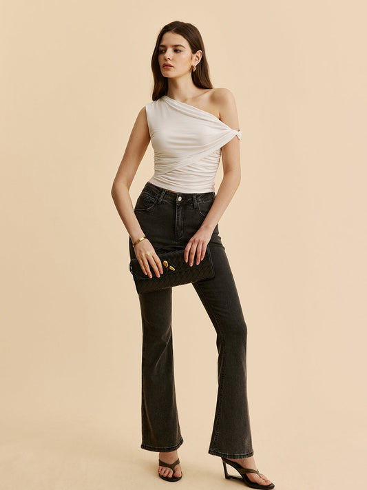 Lena Women's Asymmetric Top - front view
