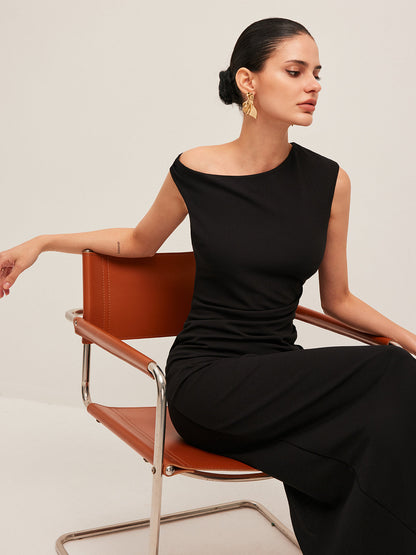 Zadie Women's Asymmetric Dress - fabric and finish detail