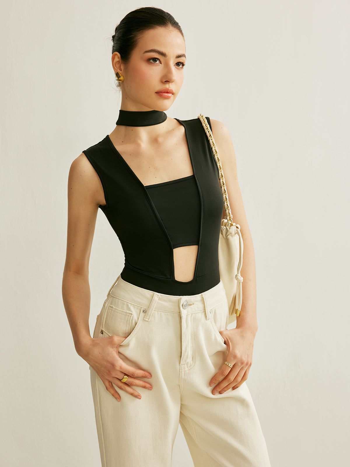 Clara Women's Bodysuit - fabric and finish detail