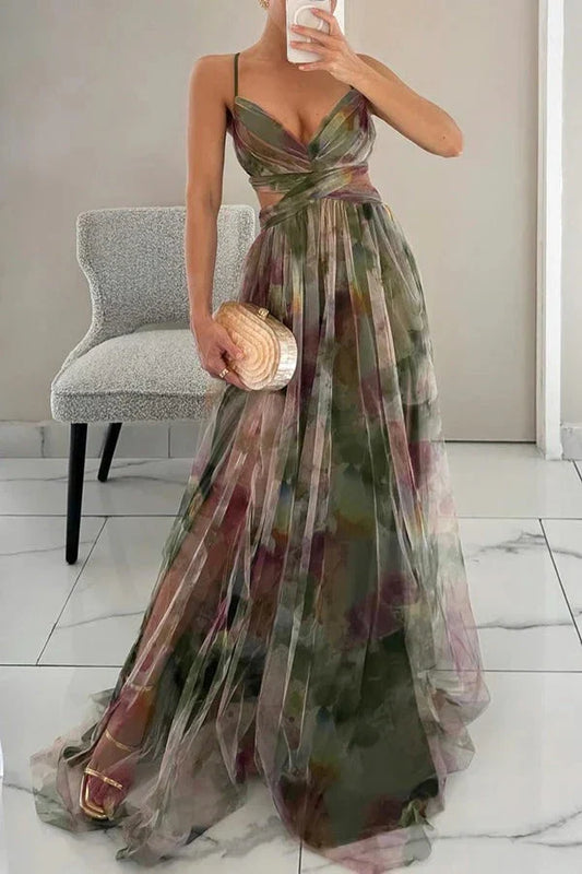 Kaia Women's Floral Maxi Dress - styled view