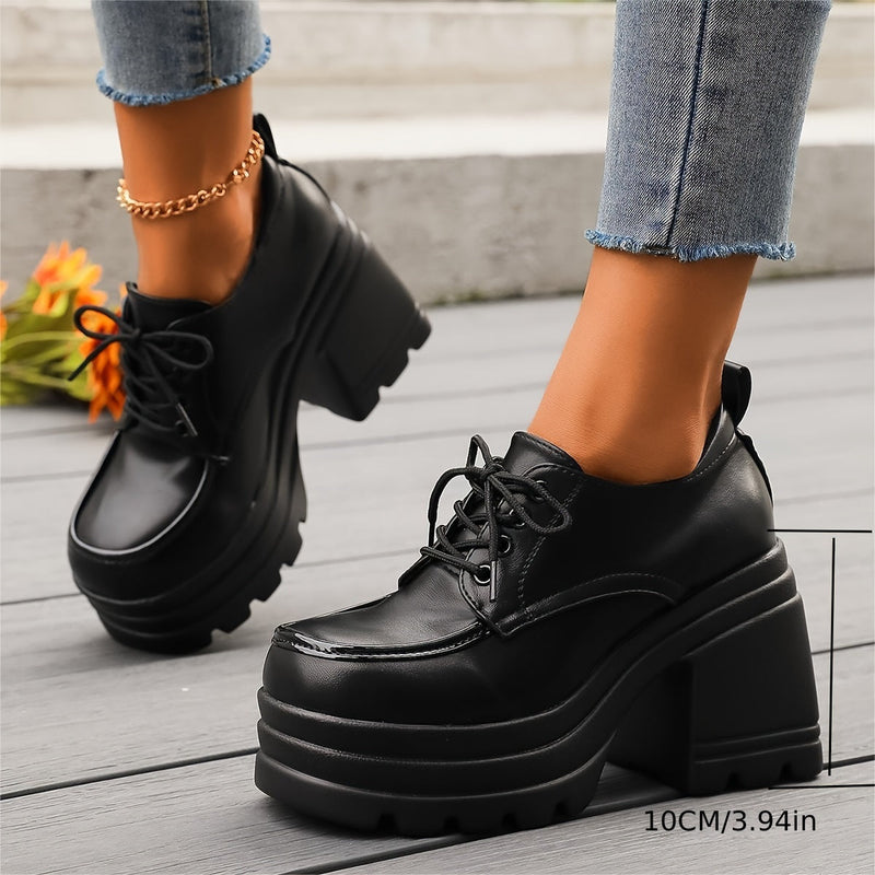 Odette Women's Platform Oxfords - shown in use