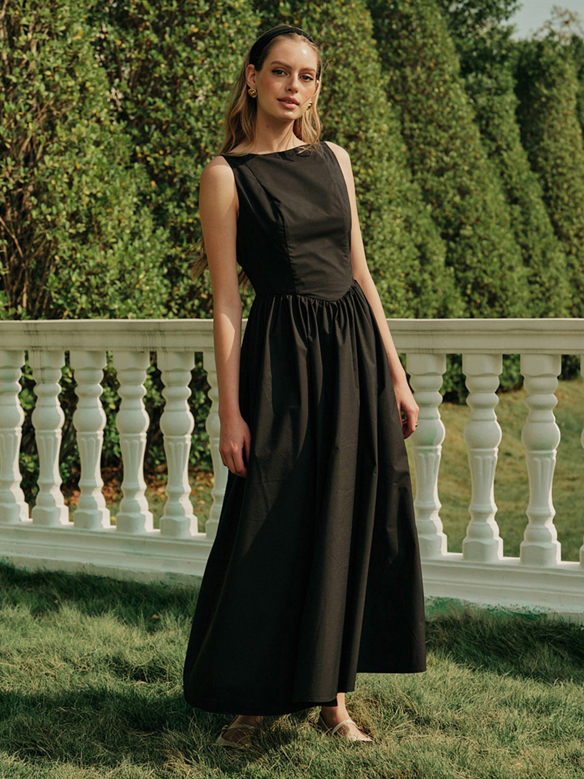 Rosa Women's Pleated Dress - styled view
