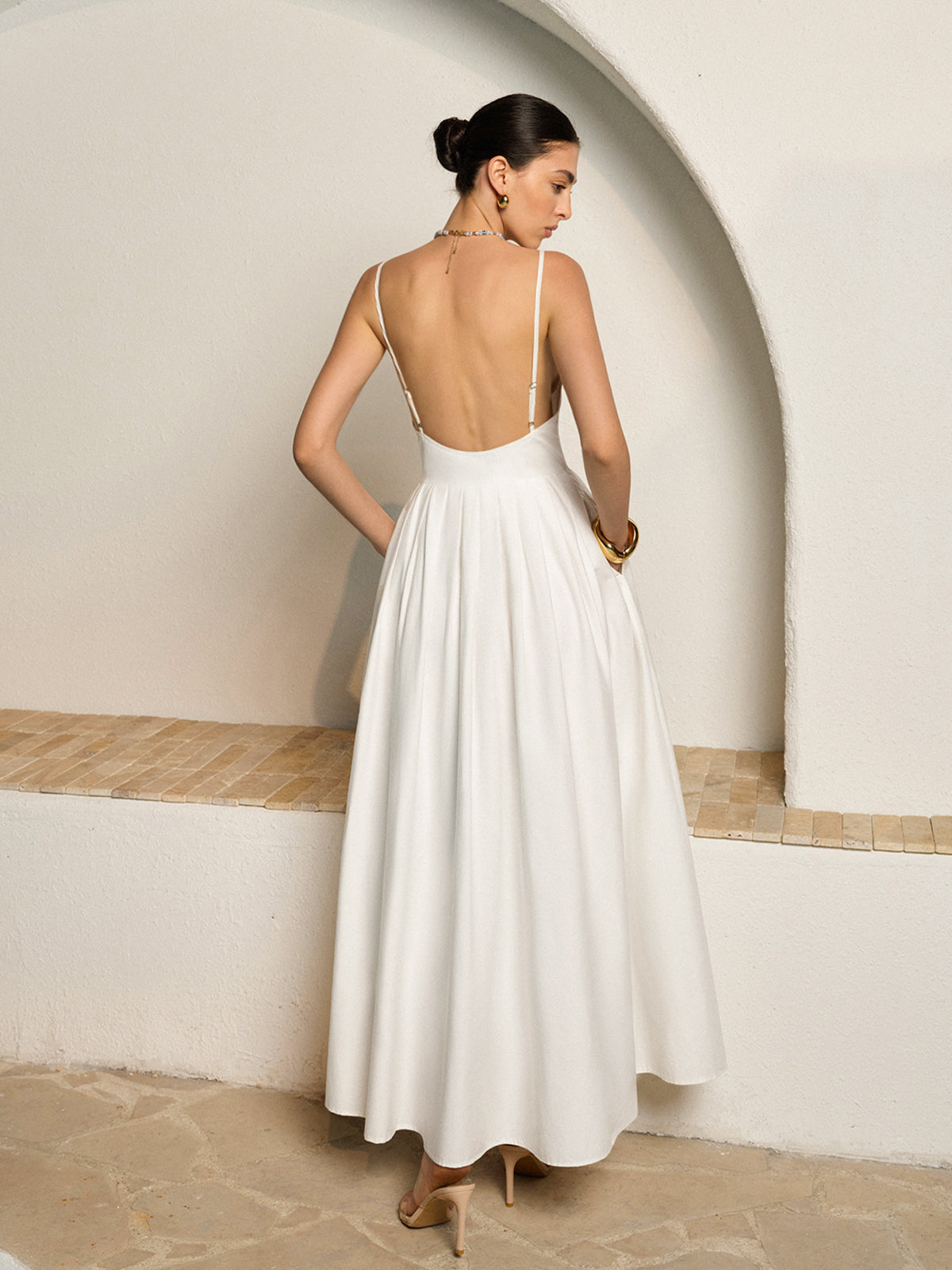 Colette Women's Pleated Dress - styled view