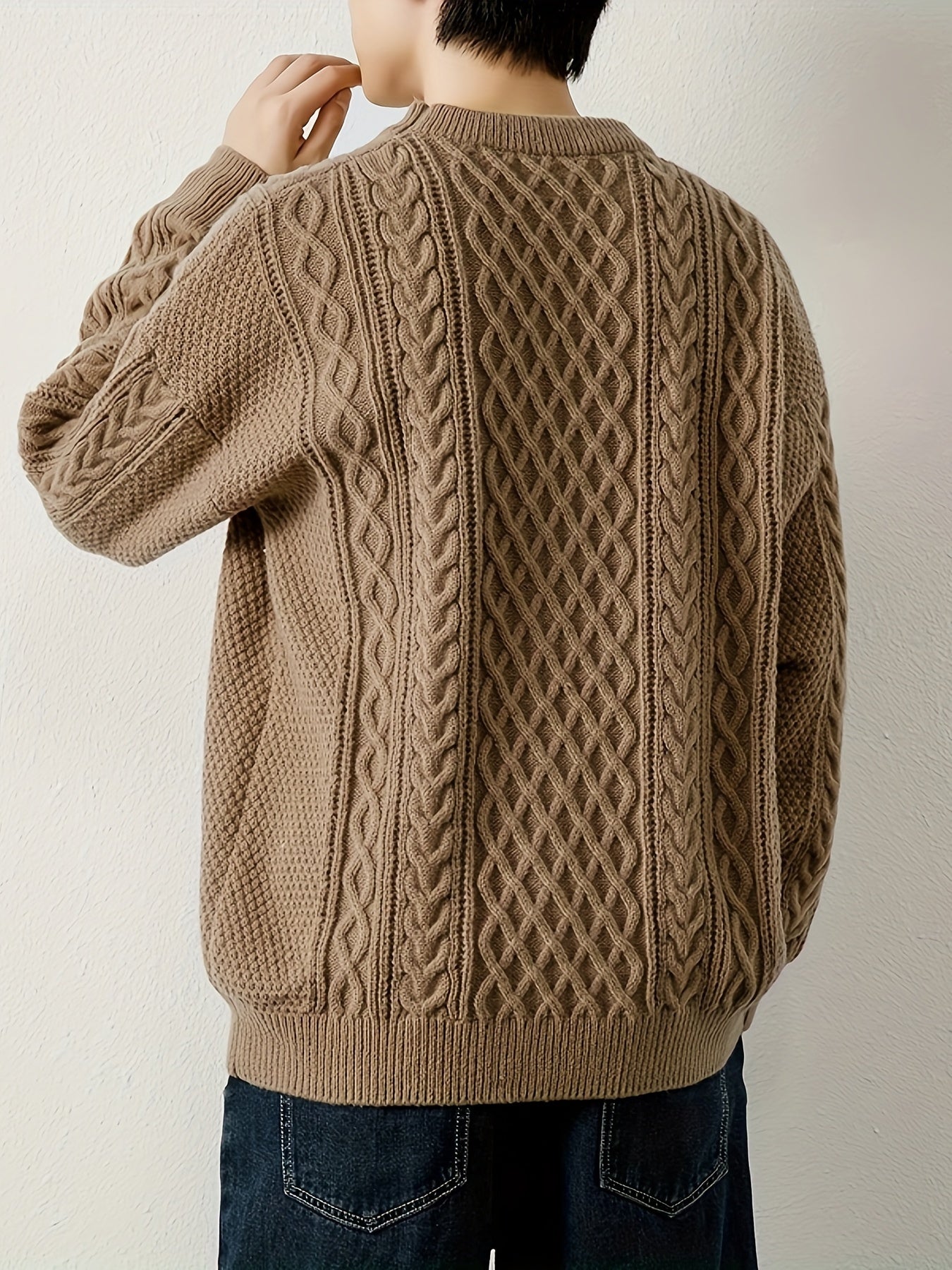 Rowan Women's Cable Knit Sweater - back view
