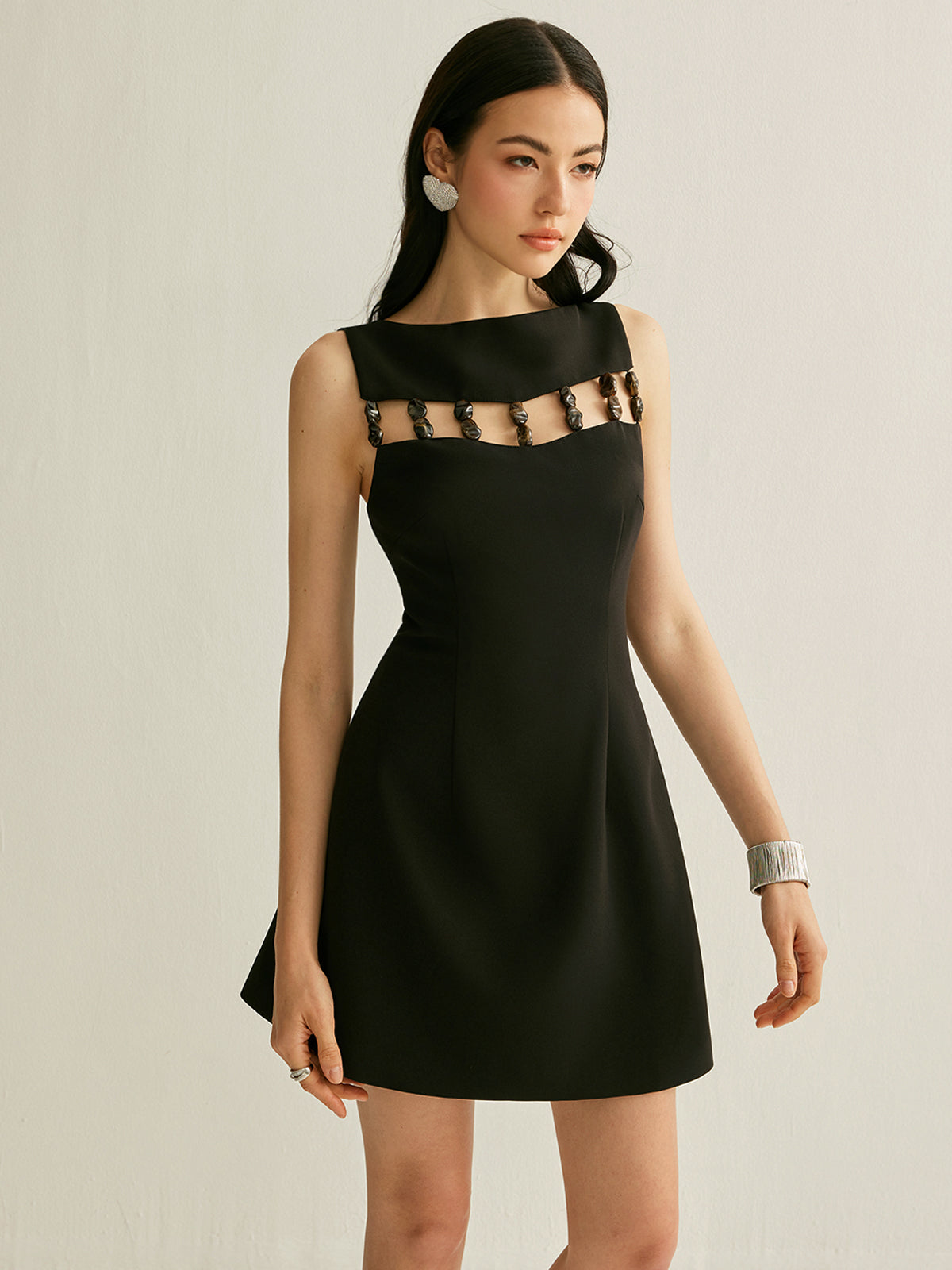 Nora Women's Dress - fabric and finish detail