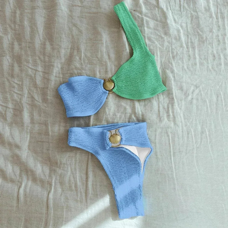 Yara Women's Asymmetric Swimsuit - shown in use
