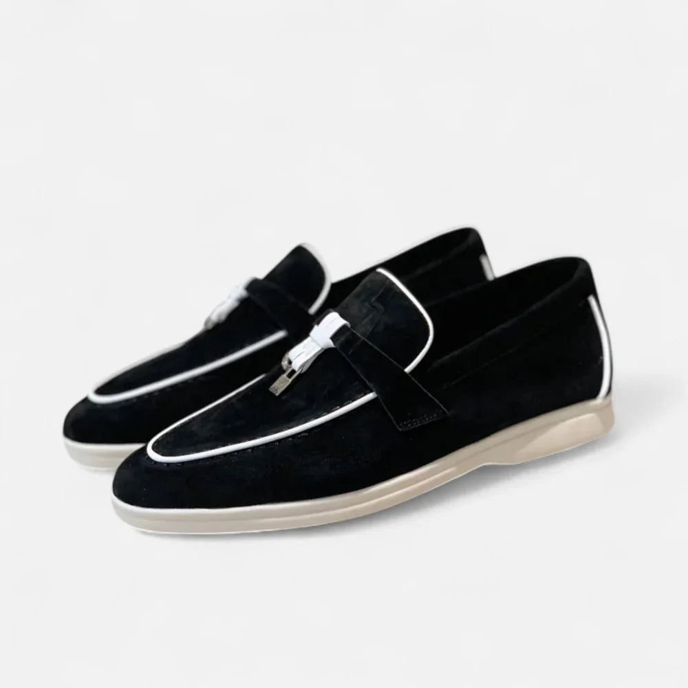 Ambrose Men's Suede Loafers - styled view