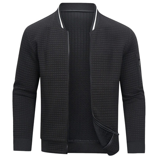 Gray Men's Quilted Jacket - front view