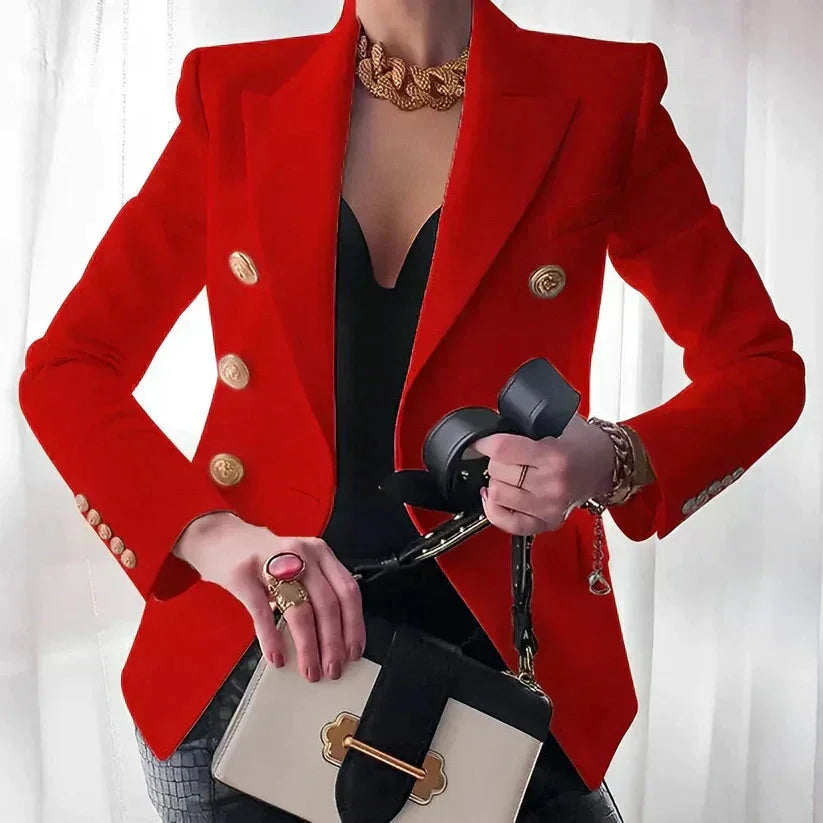 Ulla Women's Blazer - fabric and finish detail