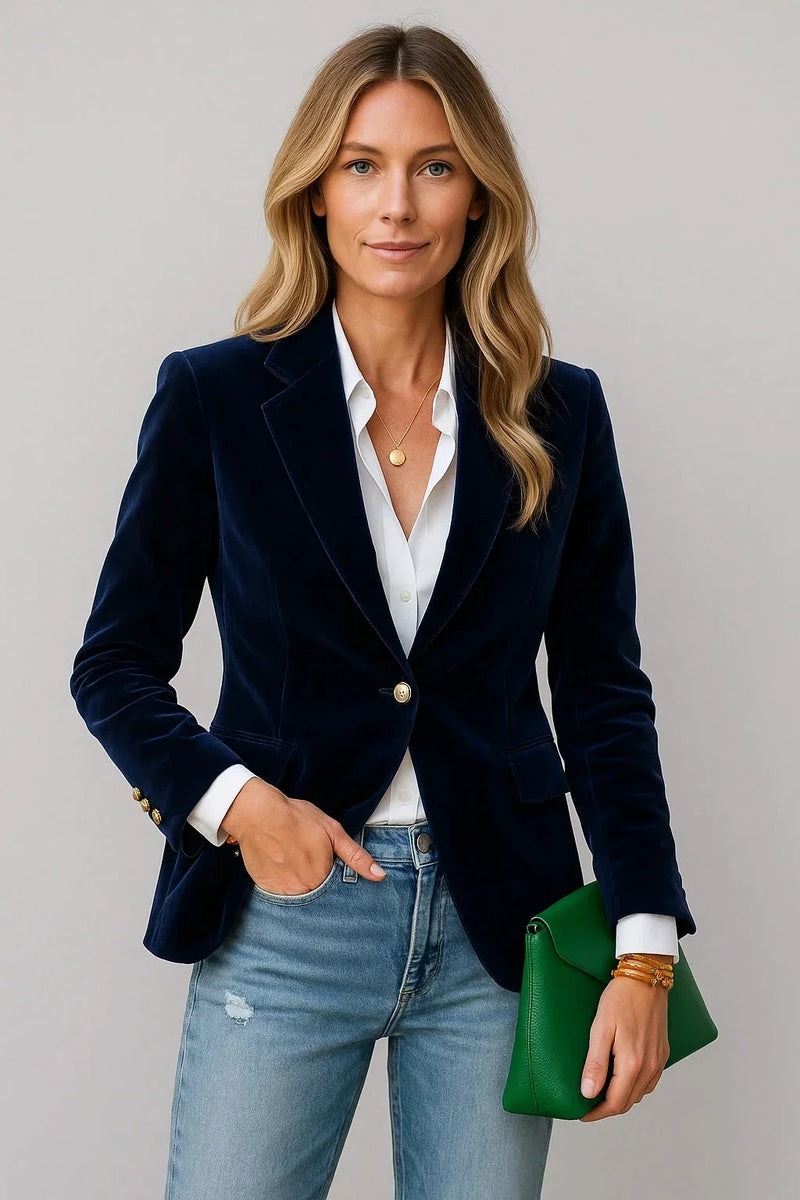 Talia Women's Blazer - fabric and finish detail