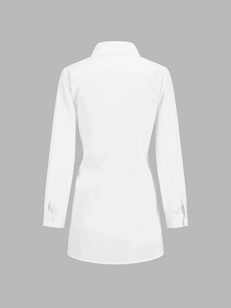 Jolie Women's Oversized Shirt - fabric and finish detail