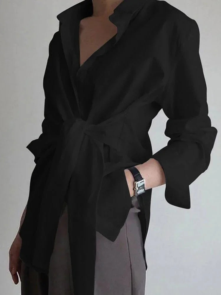 Jolie Women's Oversized Shirt - close-up detail