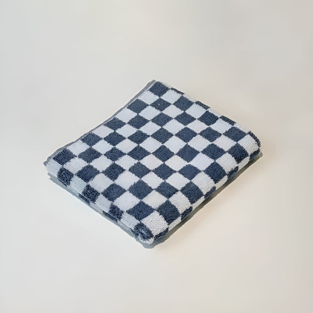 Cotton Towel | Retro Checkered, Textured