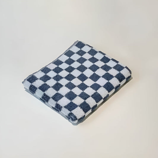 Cotton Towel | Retro Checkered, Textured