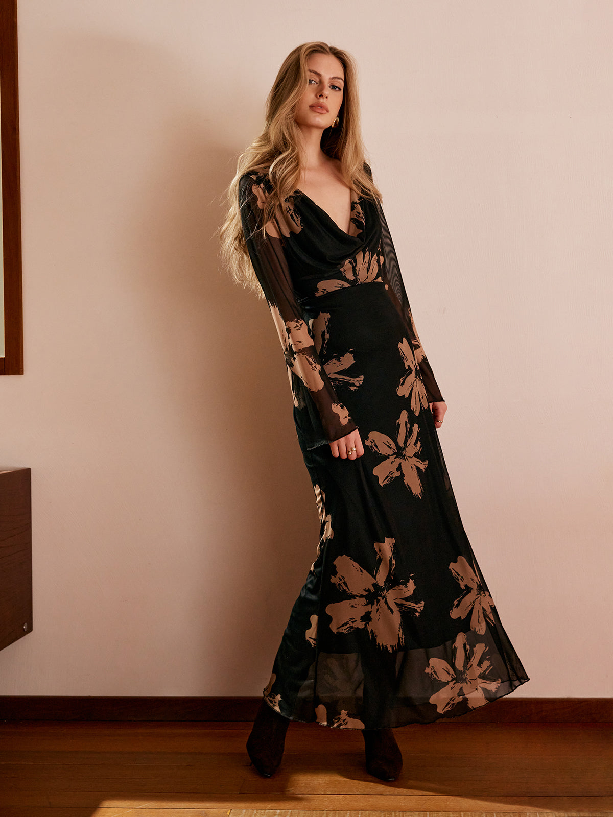 Genevieve Women's Printed Dress - back view