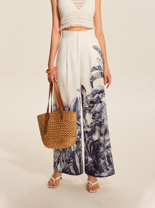 Freya Women's Linen Trousers - styled view