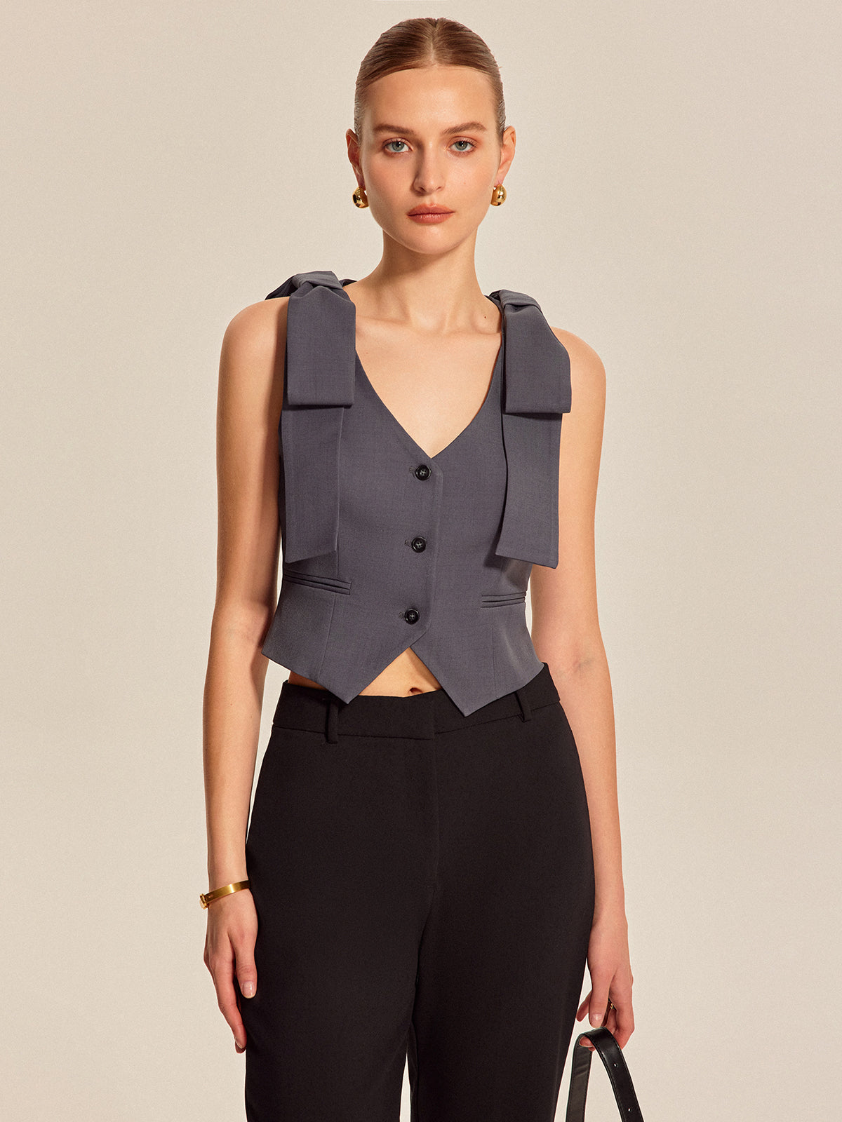 Rosa Women's Vest - fabric and finish detail