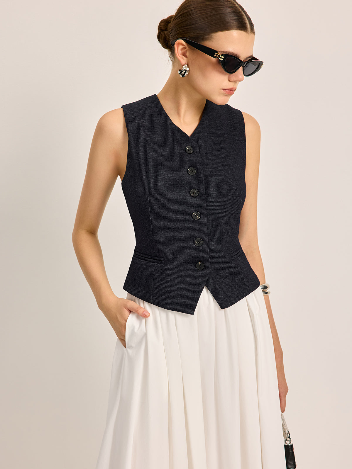 Selma Women's Vest - full-length view