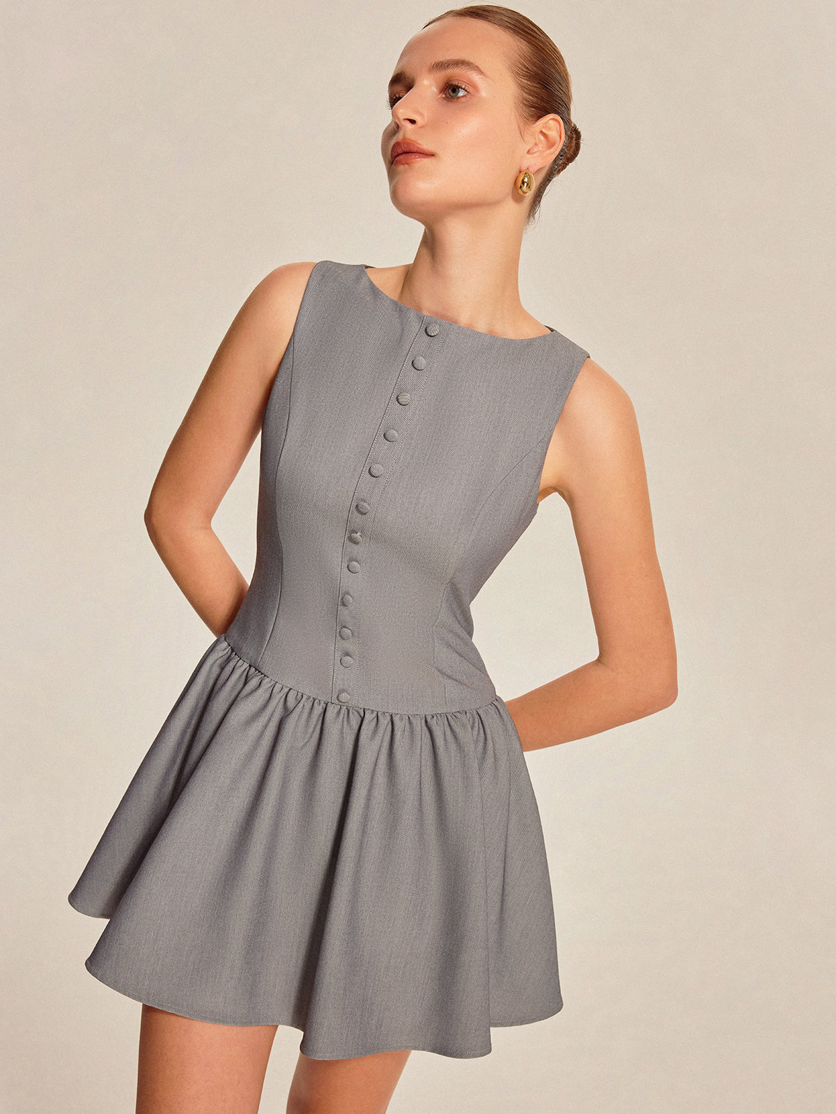 Opal Women's Pleated Dress - full-length view