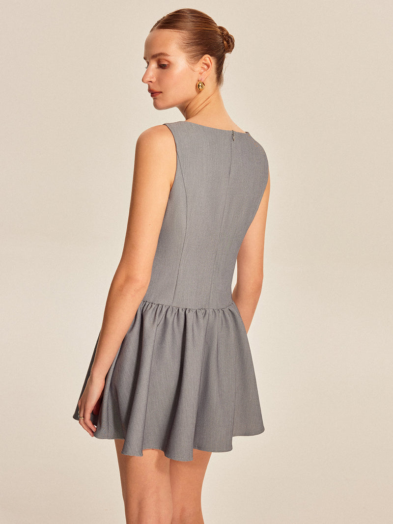 Opal Women's Pleated Dress - close-up detail