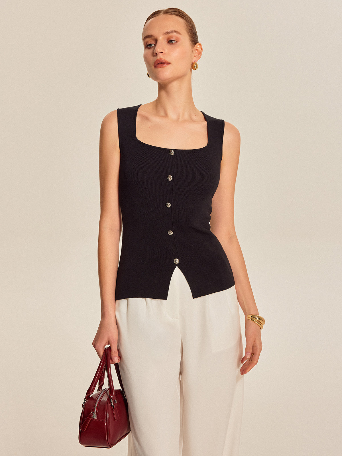 Camille Women's Top - fabric and finish detail