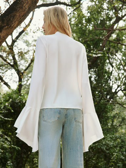 Freya Women's Pleated Blouse - close-up detail