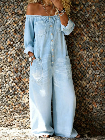 Ivy Women's Jumpsuit - fabric and finish detail