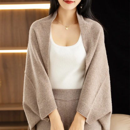 Lumi Women's Merino-wool Shawl - styled view