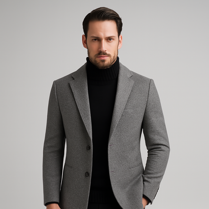 Yves Men's Trench Coat - shown in use