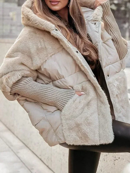 Elise Women's Quilted Poncho - fabric and finish detail