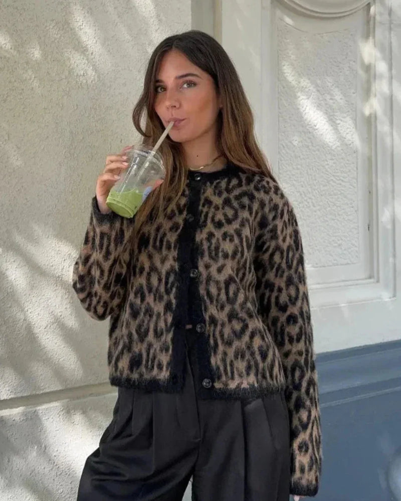 Xanthe Women's Cardigan | Animal Print