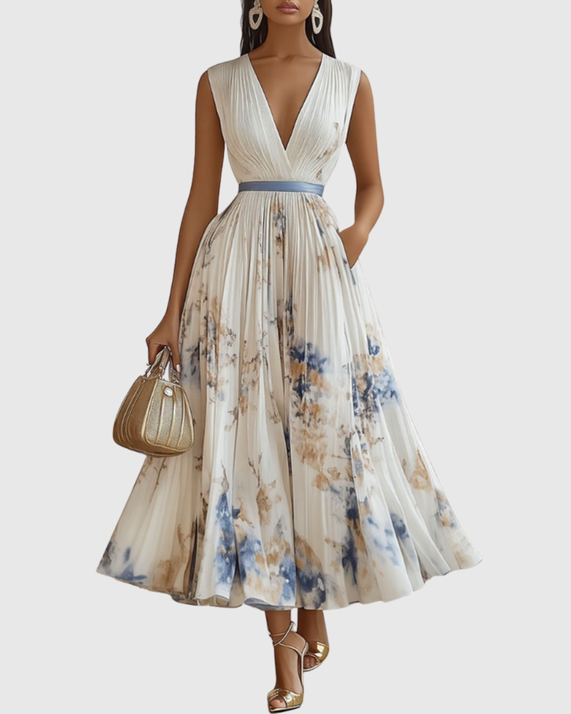 Ottilie Women's Midi Dress | A-line, Sleeveless