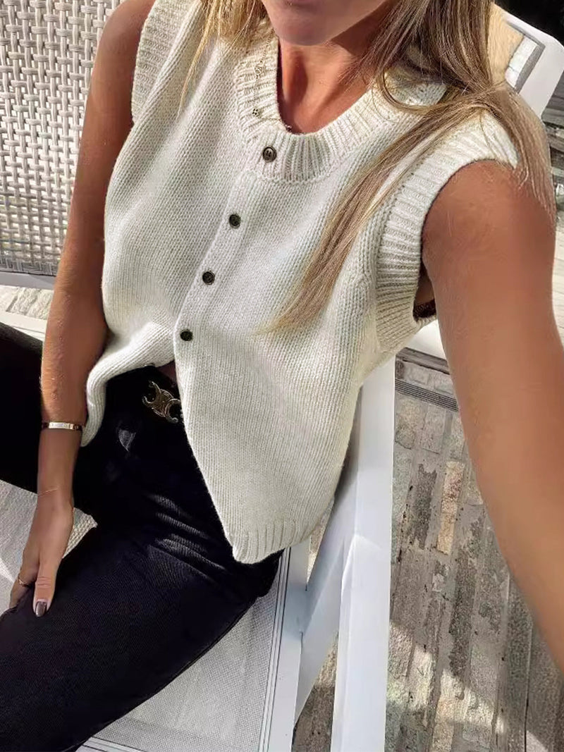 Kira Women's Sweater | Knit, Button