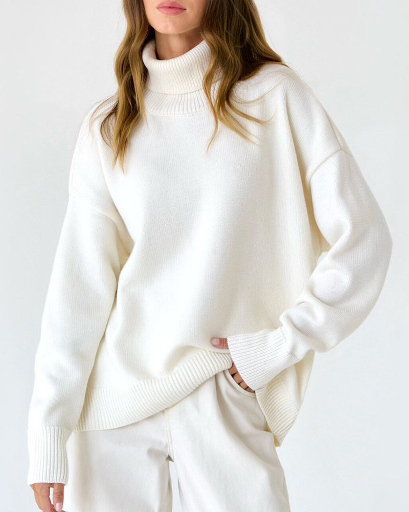 Xanthe Women's Oversized Sweater | White, Grey