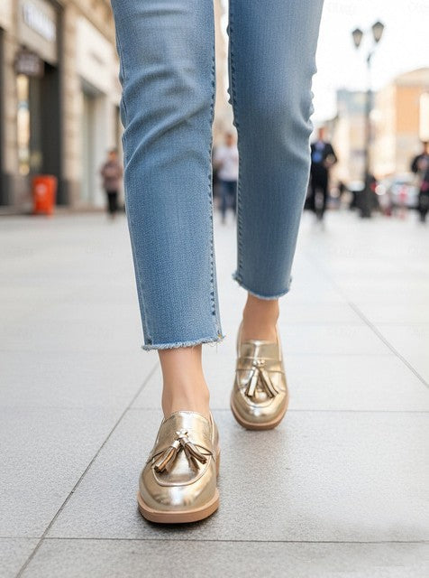 Selma Women's Block Heel Loafers - back view